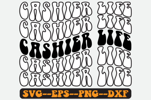 Cashier Life Quote Retro Svg Design for Crafts and Graphics