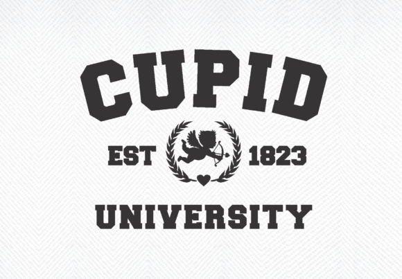 Cupid University SVG Valentine Design for Crafts and Graphics