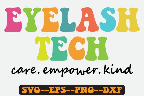 Eyelash Tech Quote Retro Svg Design for Crafts and Graphics