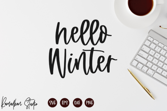 Hello Winter SVG Graphic for Crafts