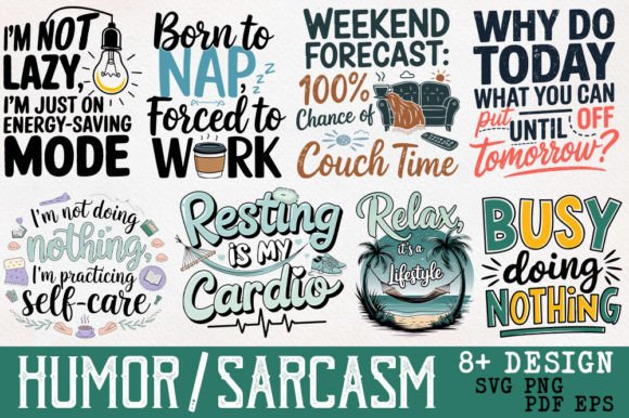 Humor Funny Quote Sublimation Bundle for Graphics and Crafts