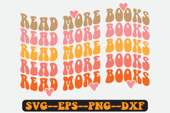 Read More Books Quote Retro Svg Design for Crafts and Graphics