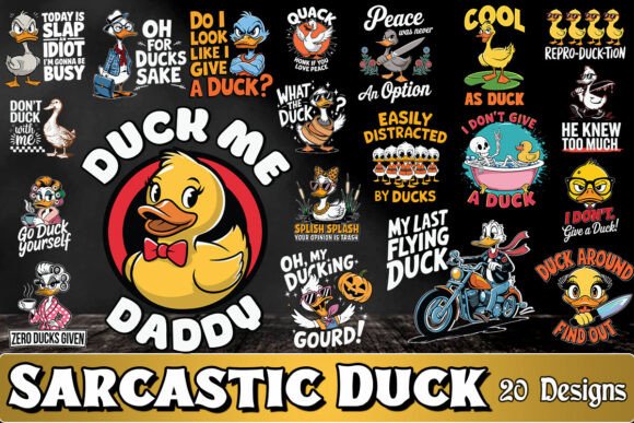 Sarcastic Duck SVG Bundle for Crafts and Graphics
