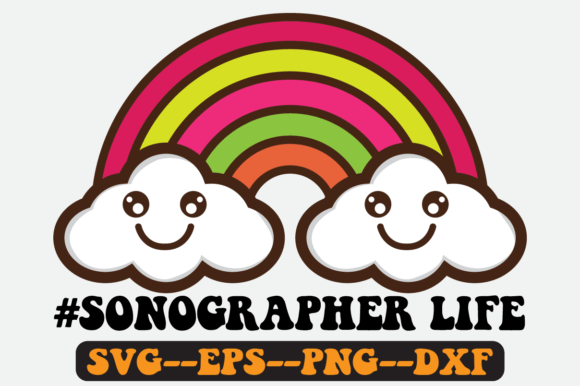 Sonographer Life Quote Retro Svg Design for Graphics and Crafts